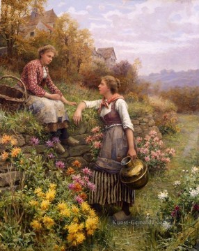  Knight Malerei - Gossips Landsmännin Daniel Ridgway Knight impressionistische Blumen